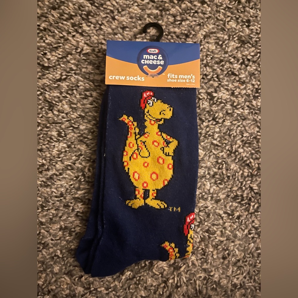 Cheesasaurus Rex crew socks